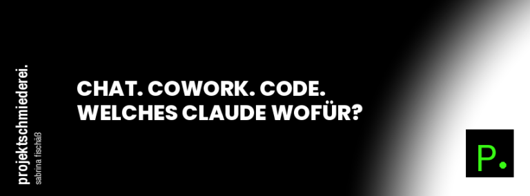 Beitragsbild: Chat. Cowork. Code. Welches Claude wofür?
