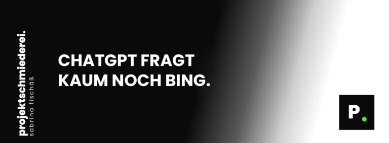 Beitragsbild: ChatGPT fragt kaum noch Bing.